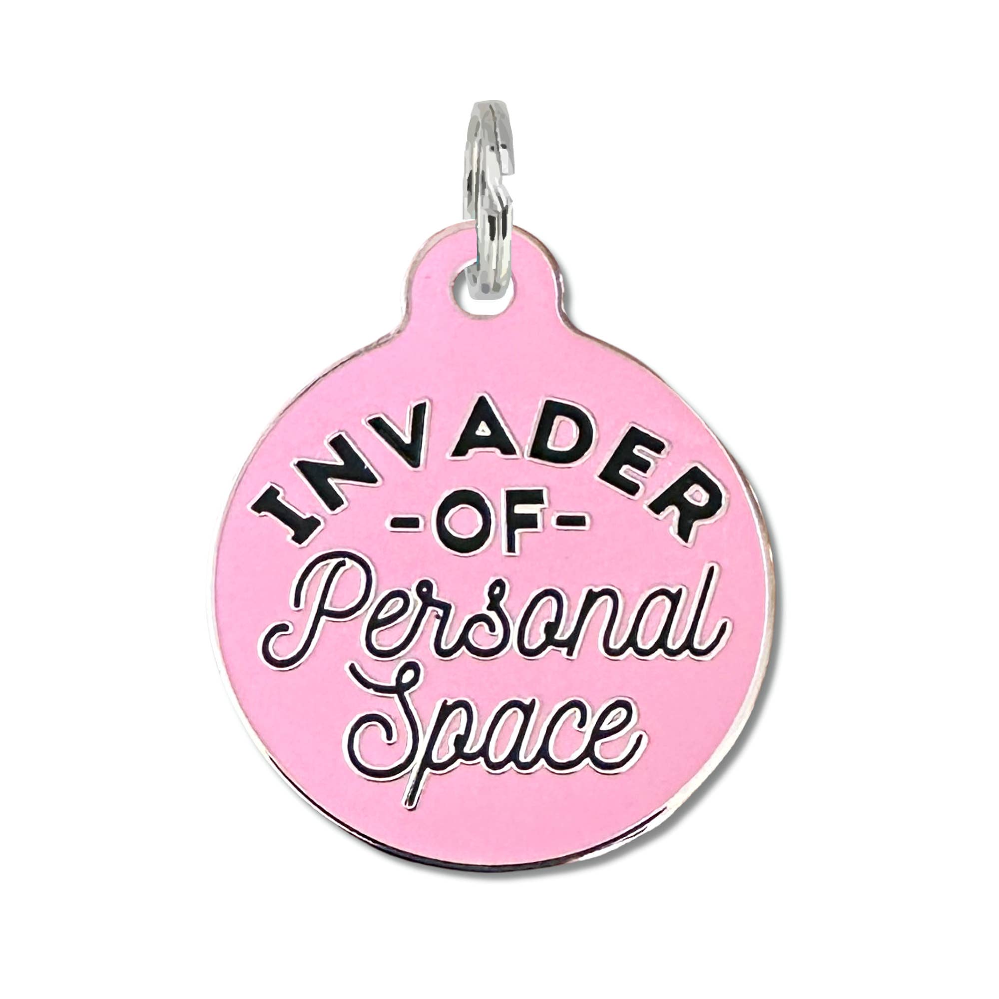 Bad Tags - Wholesale Pet Identification Tag - Dog - Personalized Dog ID Tag w/ QR Code - Invader Personal Space 2