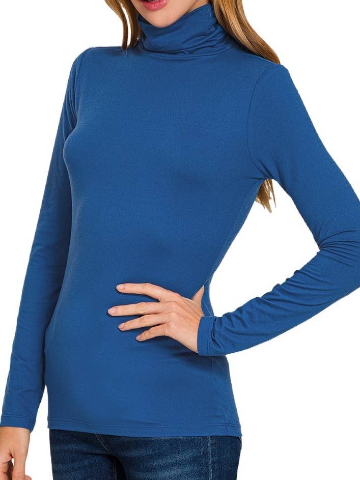 Premium Microfiber Mock Neck Top for wholesale by Vanilla Monkey