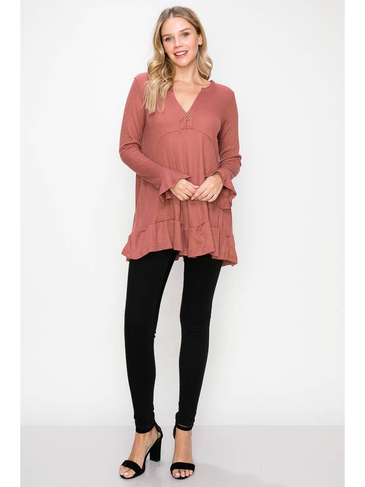 ePretty – wholesale Tunic – Women’s – EP-TP1816 Waffle Knit Tunic Top11