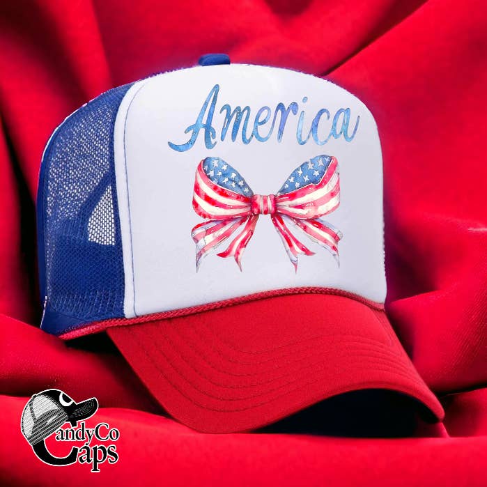 American USA flag printed bucket hat – Trump Girl Shop