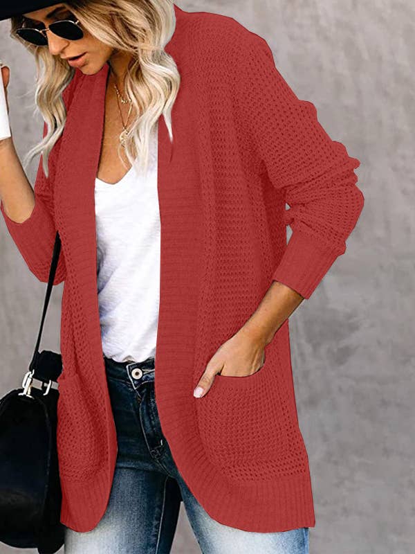 Lily Clothing - Wholesale Cardigan - Women's - CARDIGAN WITH CURVED FRONT AND LARGE POCKET9