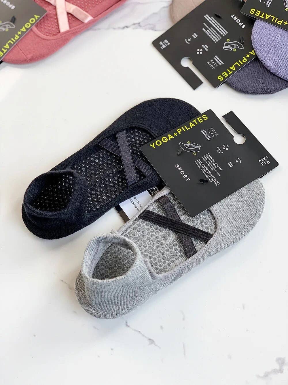 Belsize Activewear - Wholesale Socks - Women's - Yoga & Pilates grip socks bundle24