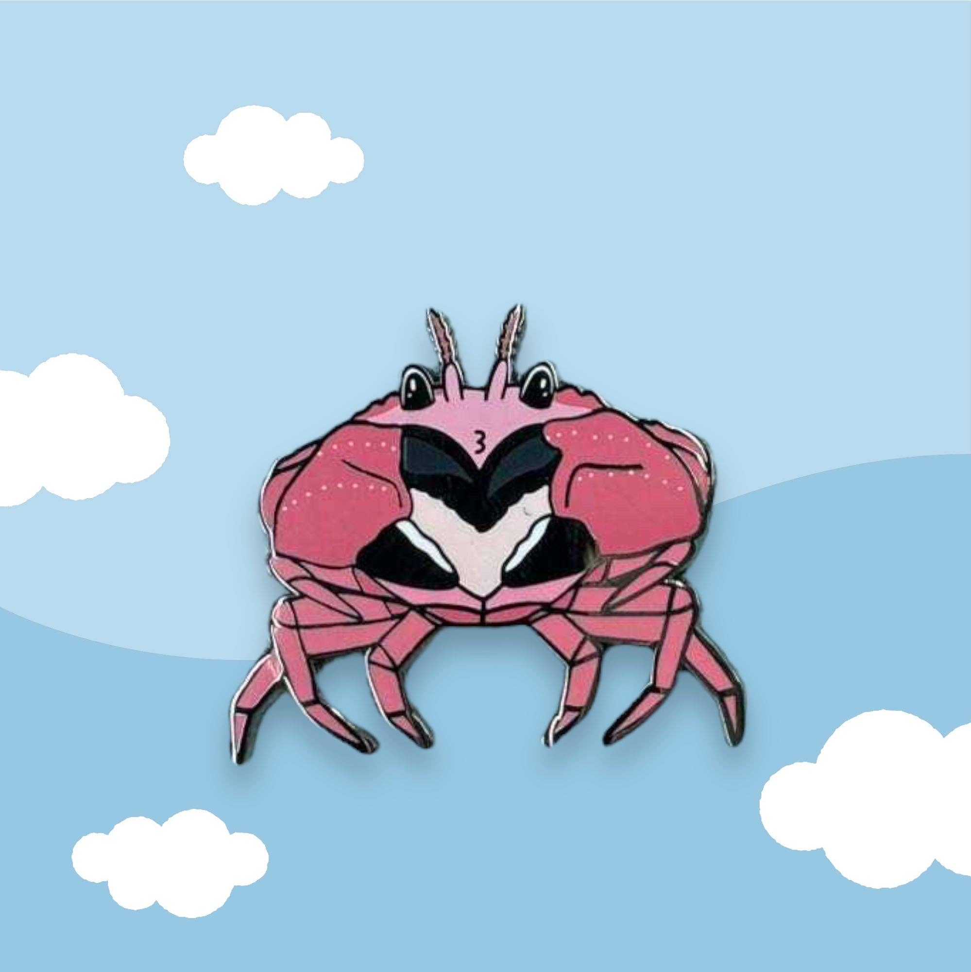Fin Pin Shop – wholesale Lapel pin/button – Heart claw crab enamel pin • Patreon exclusive