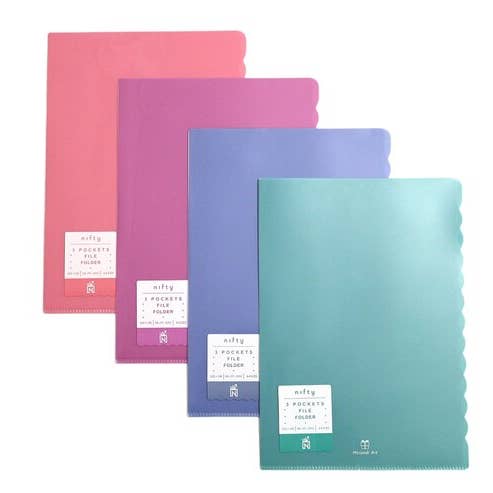 Nifty - Wholesale Folders - Morandi Art A4 File Folder - 3 Pockets
