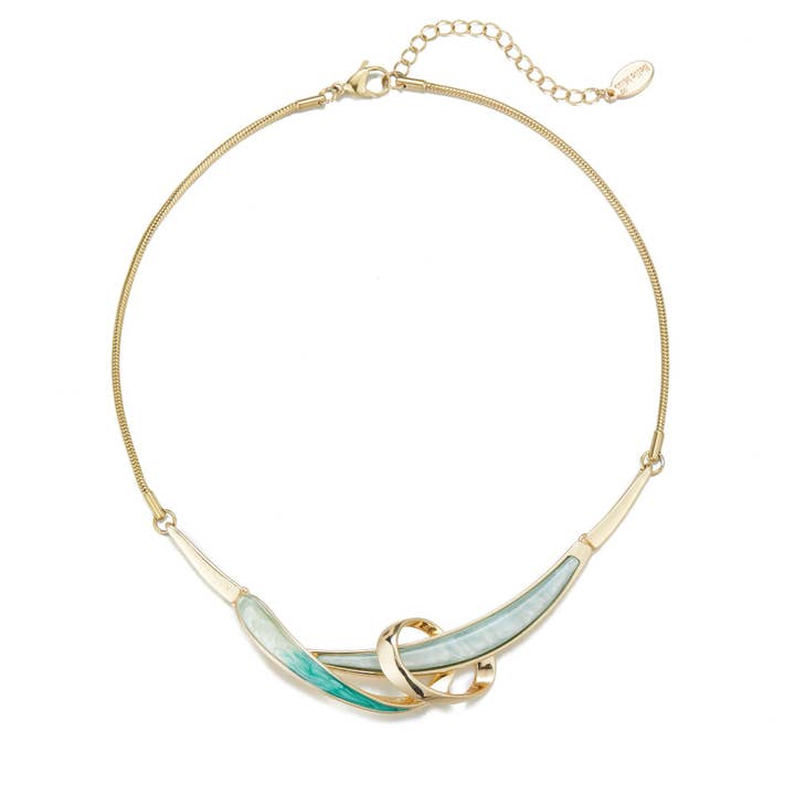 Halsband Bathylle med emaljerad hängsmycke och kedja i rostfritt stål för wholesale av BELLE MISS