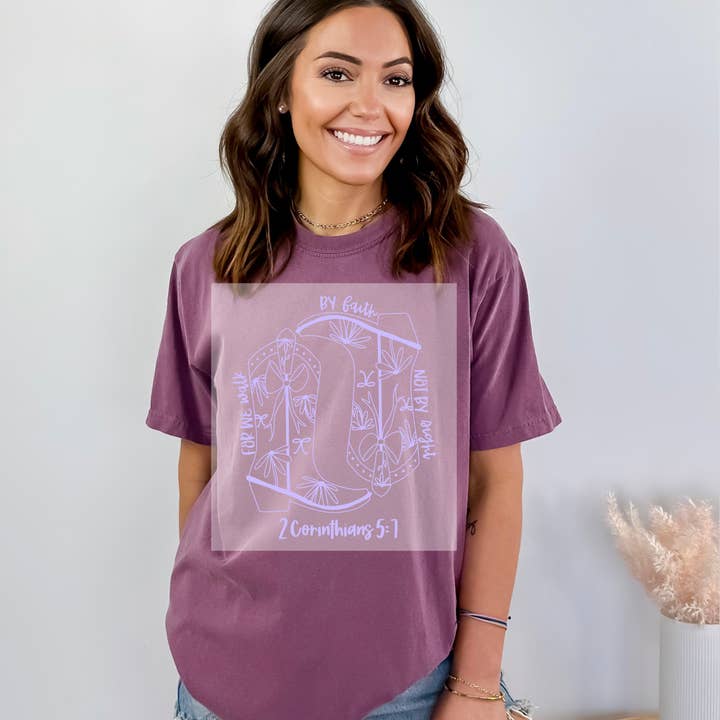 Walk By Faith Boot's DTF TRANSFER for wholesale by Faith Forward Transfers