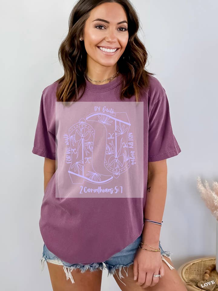 Walk By Faith Boot's DTF TRANSFER for wholesale by Faith Forward Transfers