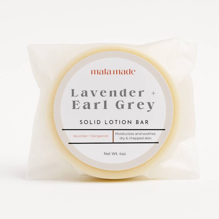 Solid Lotion Bar / Lavender Earl Grey for wholesale by Mala Made