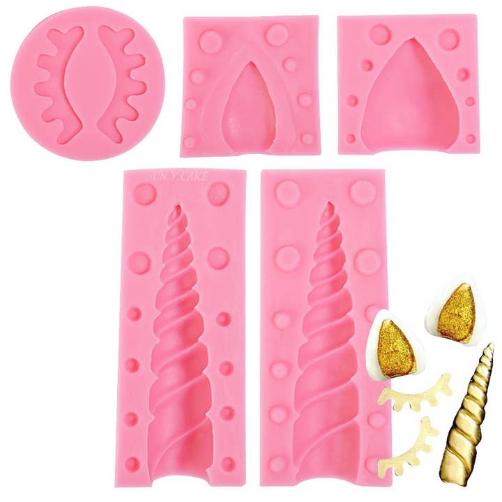 NY Cake - Wholesale Craft Tool - 3D Unicorn Horn, Ear & Eye Mold