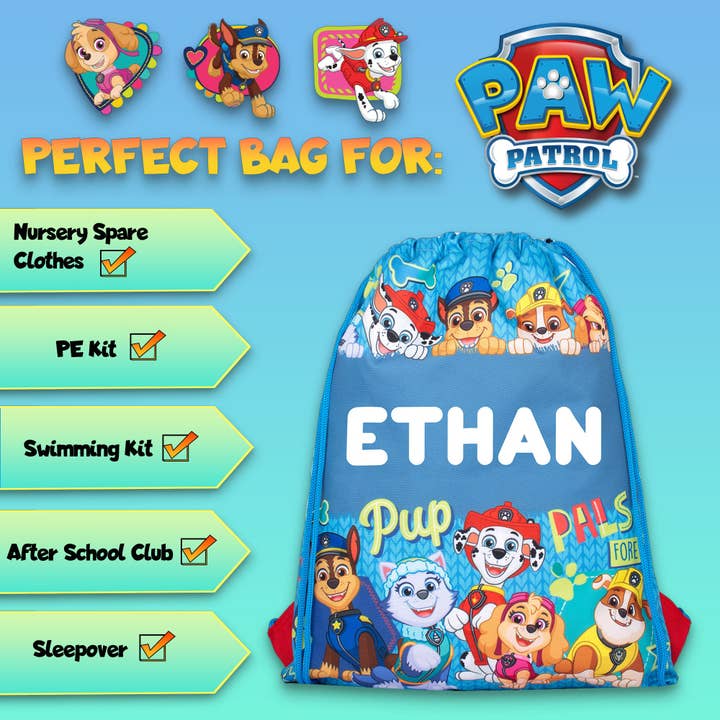 Fringoo Group Ltd – wholesale Drawstring bag – kids – Personalised Drawstring Bag - Paw Patrol4