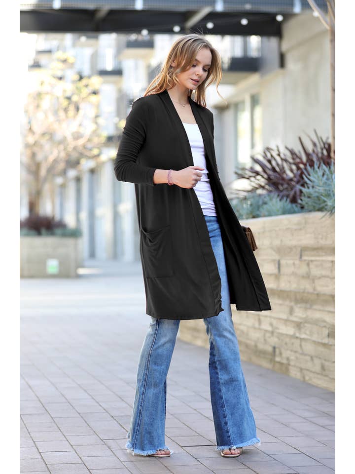 42POPS - Wholesale Cardigan - Women's - ",,...._ Open cardigan w/ slouchy pockets16