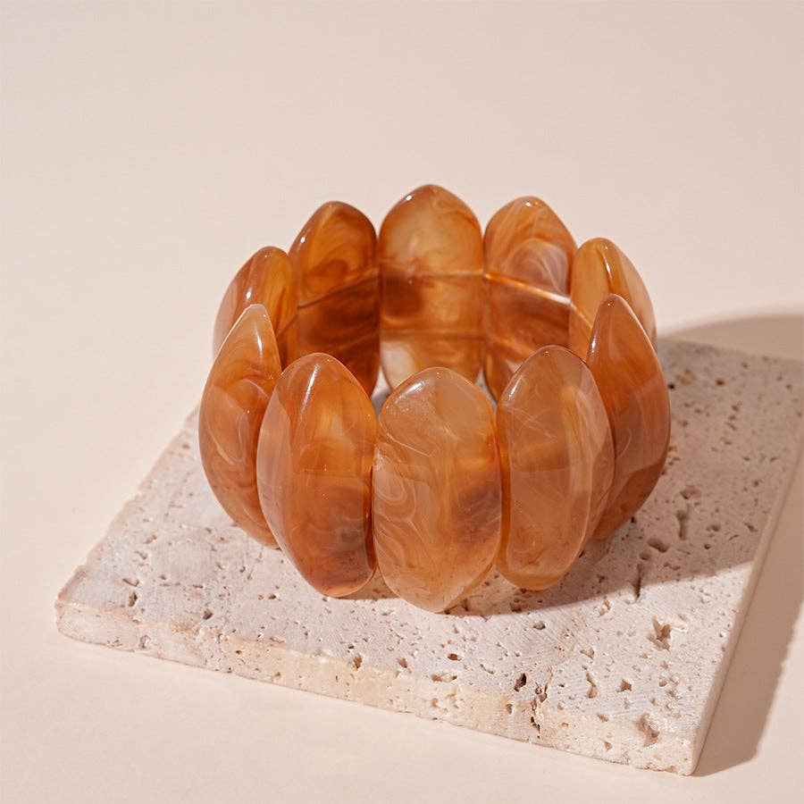 Dipped Shop - Wholesale Beaded Bracelet - Vintage Wide Resin Splicing Acrylic Bracelets DP25D6233