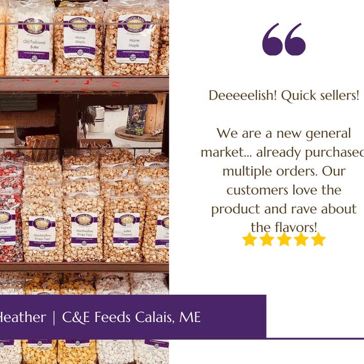 Coastal Maine Popcorn Co. - Wholesale Popcorn - Mixed Case Sweet Popcorn - 24 units