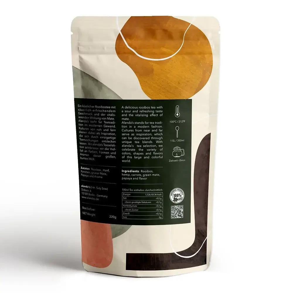 alanda's - Wholesale Health/Detox Tea - BERLIN | Rooibos, Hemp, Carrot, Mate & Papaya1