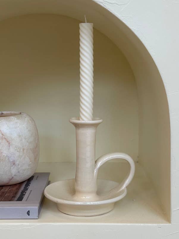 Håndlavet lysestage #1 for engroshandel hos Cerámica Roca Caus