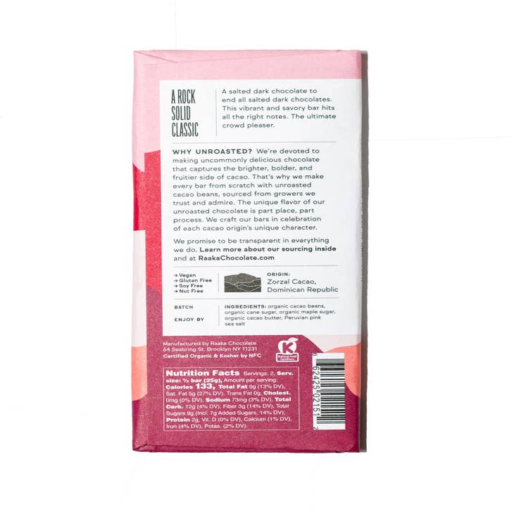 Wholesale 71% Pink Sea Salt Chocolate Bar for your store - Faire