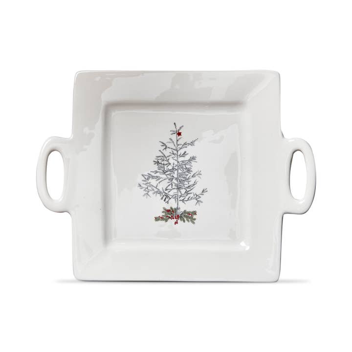 tag - Wholesale Platter - Farmhouse Christmas Square Platter - Multi