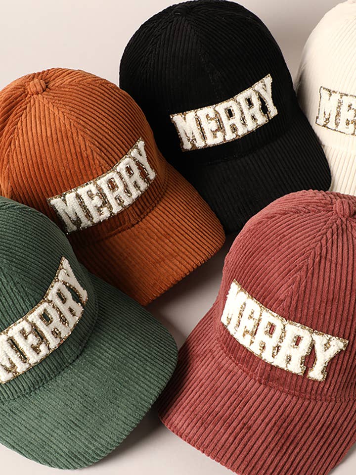 MERRY Embroidery Patch Corduroy Cap and other Purchase Wholesale merry merry. Free Returns & Net 60 Terms on Faire trending on Faire.