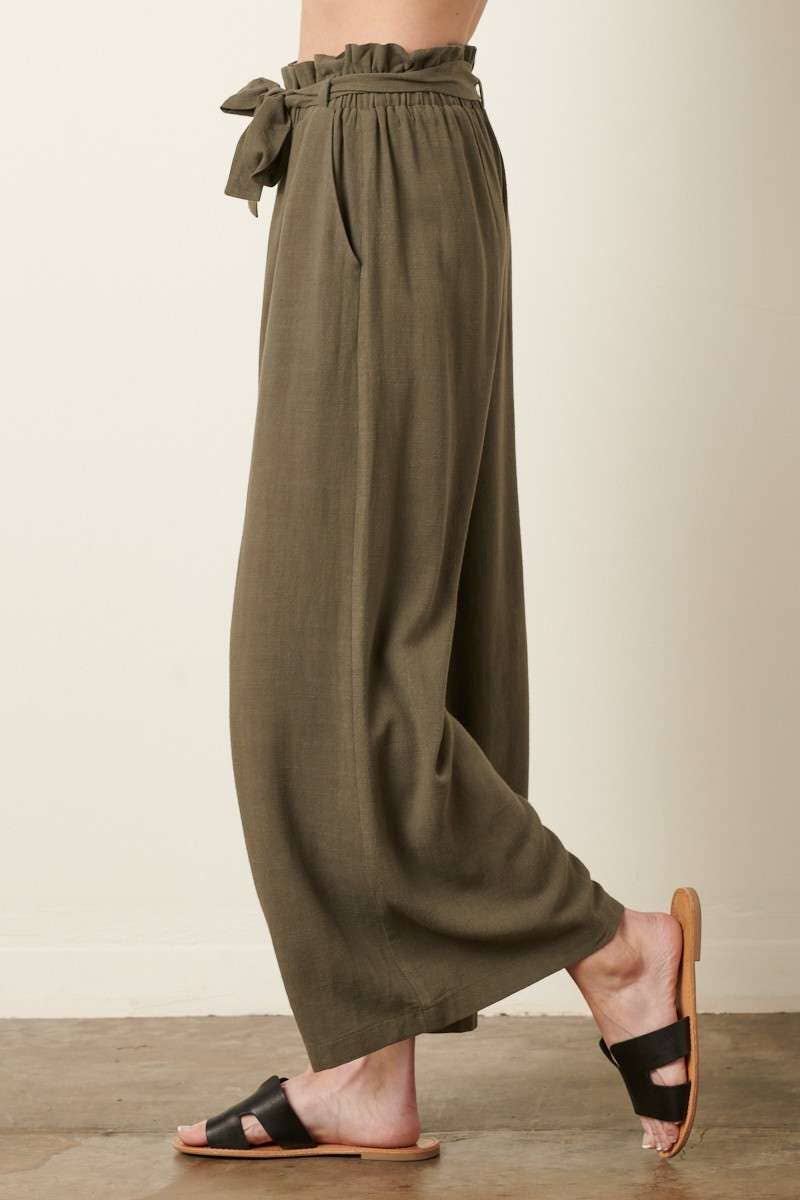 mittoshop - Wholesale Pants - Women's - PAPER BAG TIE DETAIL WIDE LEG PANTS15