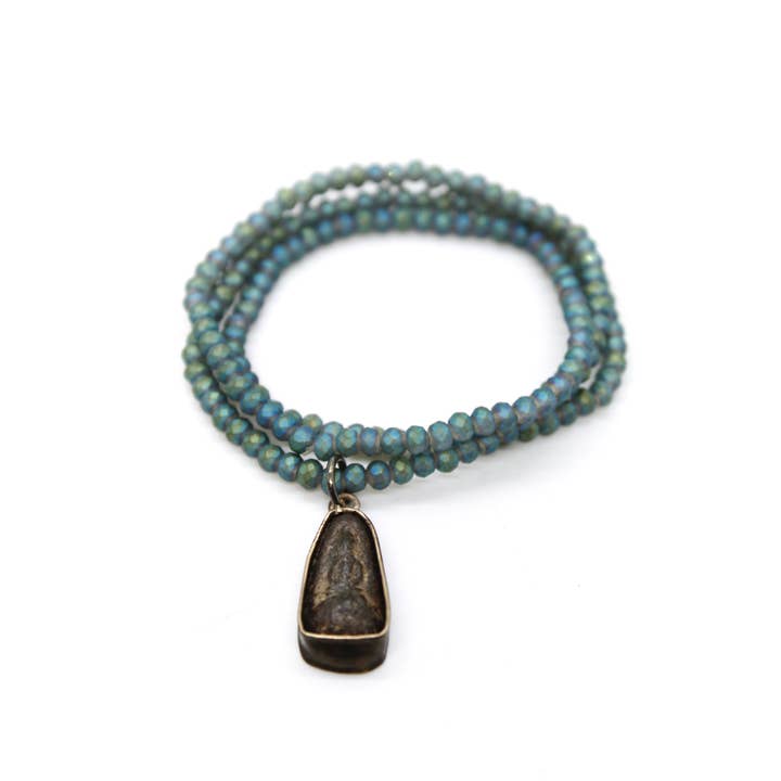 LIZOU - Wholesale Pendant/Charm Necklace - Matte Crystal Necklace with Small Buddha -Buddha Collection-5