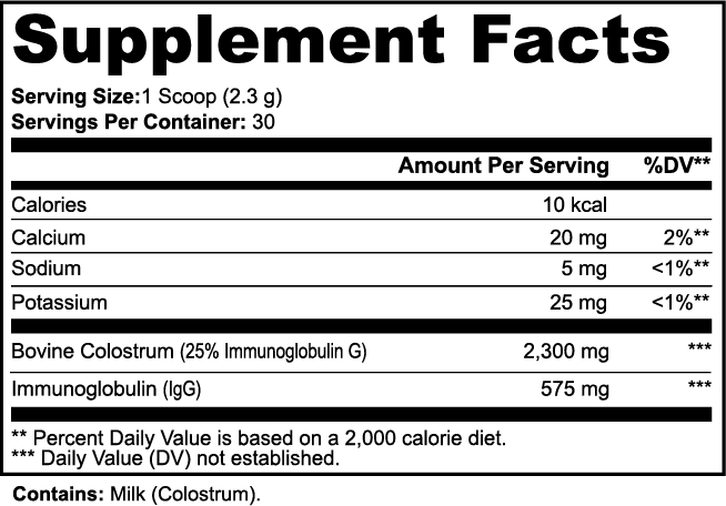 Higher Realms Wellness - Wholesale Oral Supplement/Vitamin - Colostrum Powder3