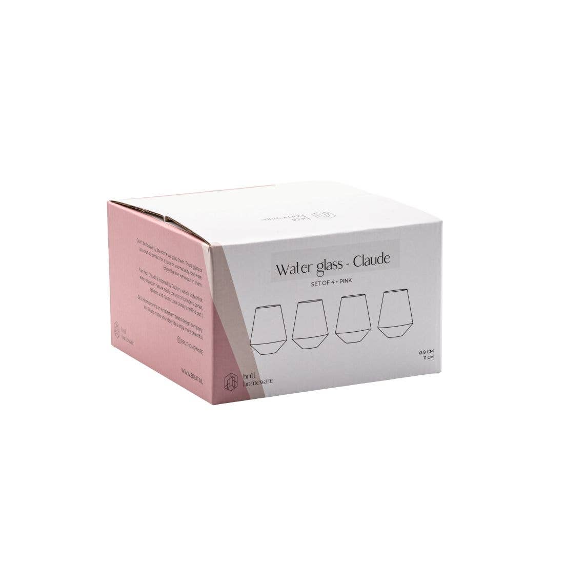 Brût Home and Glassware - Wholesale Drinking Glass/Cup - Water Glass Claude | Wine Glass | 400ML |  pink4