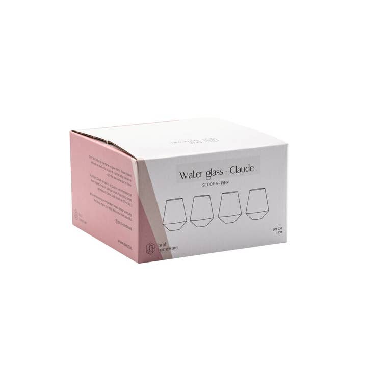 Brût Home and Glassware - Wholesale Drinking Glass/Cup - Water Glass Claude | Wine Glass | 400ML | pink4