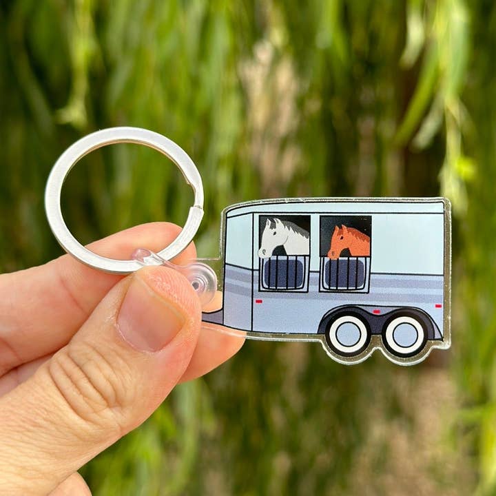 Horse Trailer Keychain for wholesale by High Point Equestrian Equipment