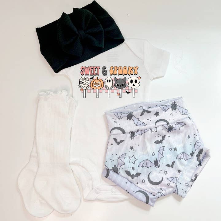 Set di dolcissimi e spaventosi Bummies di Halloween per la vendita all'ingrosso da parte di Tiny toes Baby Co