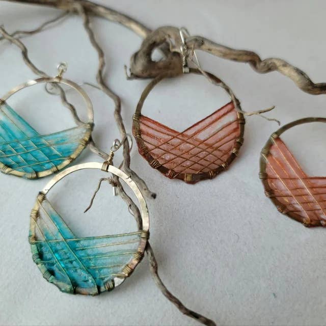 Bird's Nest Earrings, Sterling Silver for wholesale by Verso