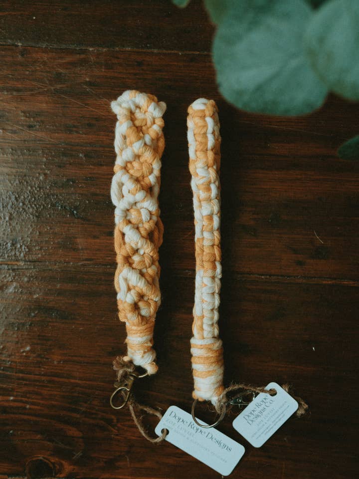 Macrame Tie Dye Wristlet for wholesale by Dope Rope Designs