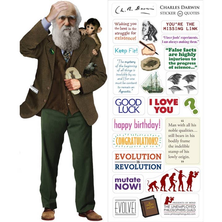 Unemployed Philosophers Guild - Wholesale Everyday Greeting Card - Charles Darwin Card