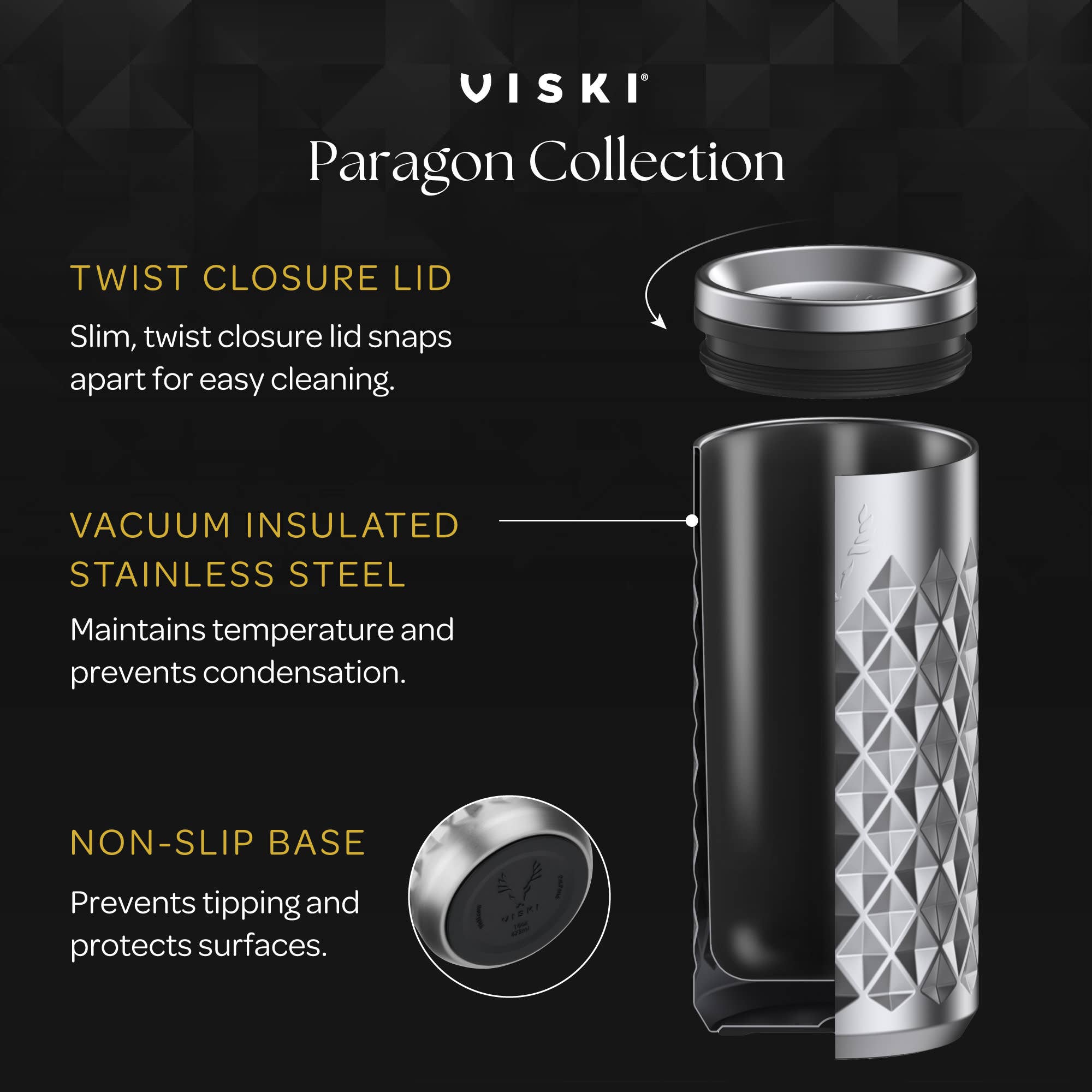 Viski - Vente Verre/tasse - Gobelet Paragon Isotherme avec Couvercle Bleu Électrique6