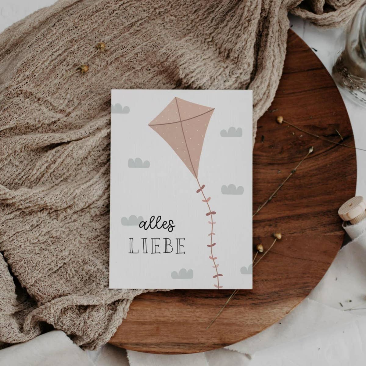 Tilda&Theo - Vente Cartes postales - Carte postale - Dragon « Alles Liebe »