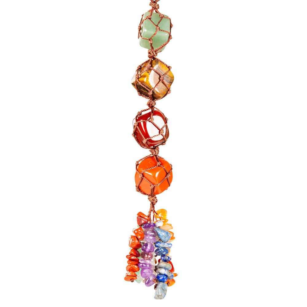 Benjamin International - Wholesale Decorative Tassel/Wall Drop - 7 CHAKRA GEMSTONE HANGER1