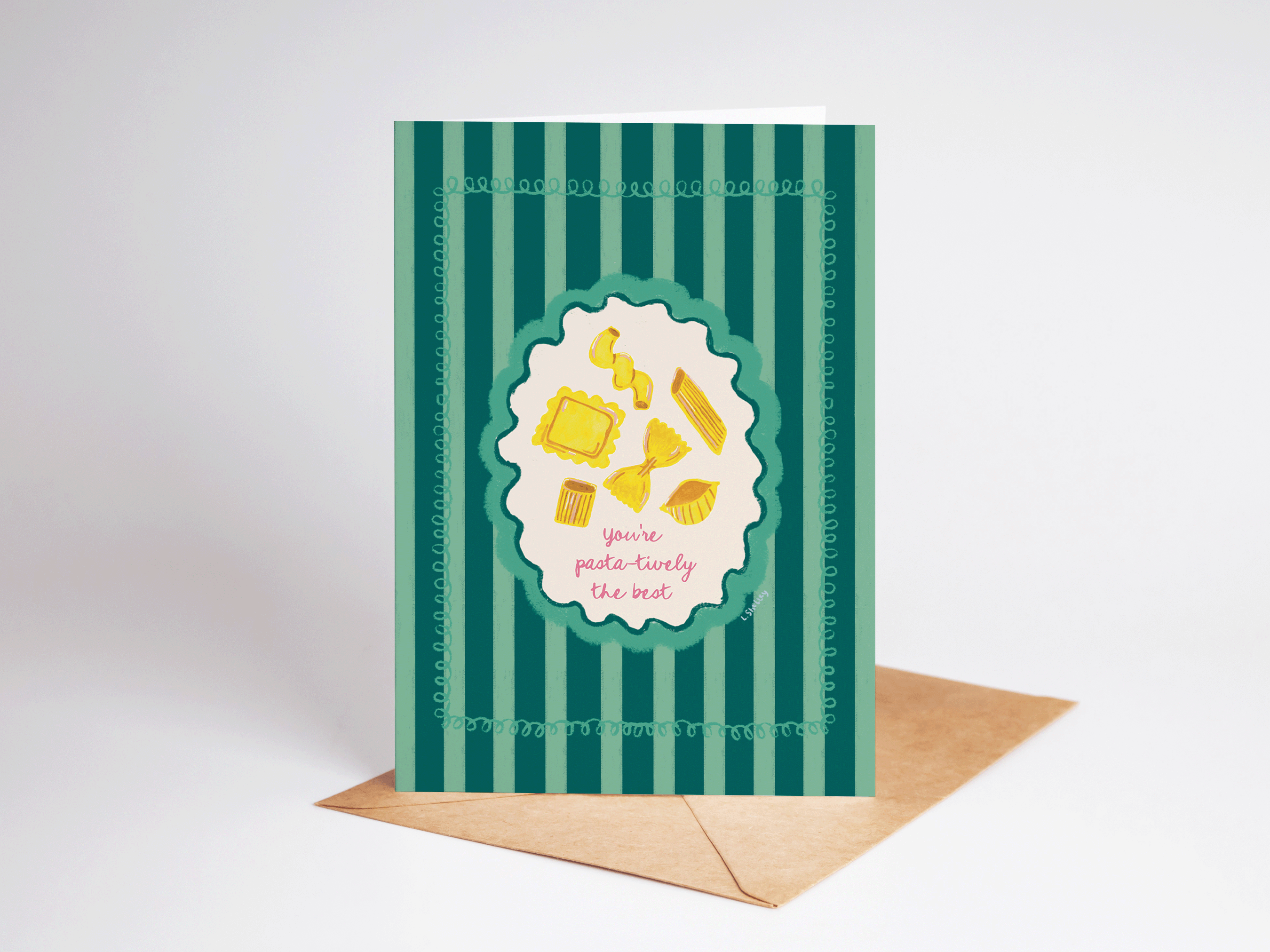 The Shelley Society - Wholesale Everyday Greeting Card - Pasta-tively The Best Thank You Love BFFs Greeting Card2