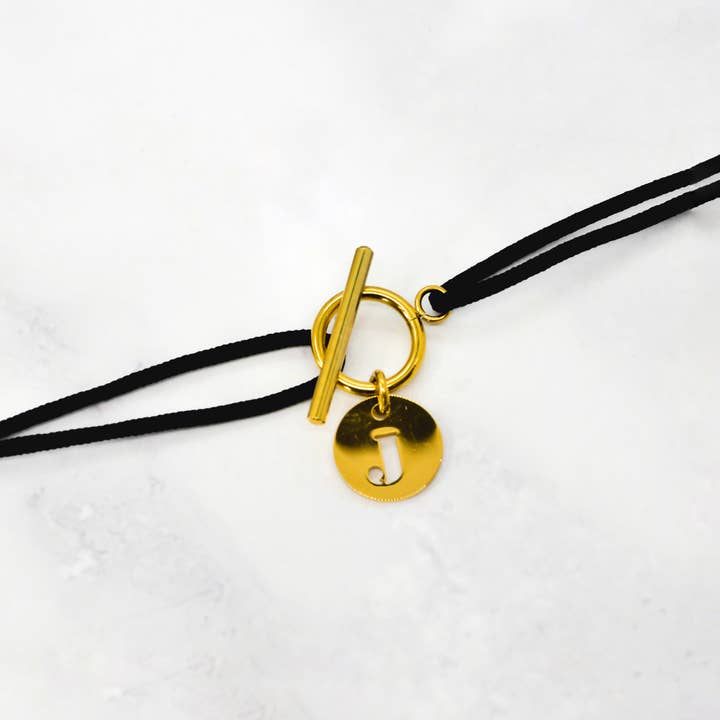 Gold Slash Zero PP Openwork Numbers Cord Bracelet - 15mm for wholesale by Angiie