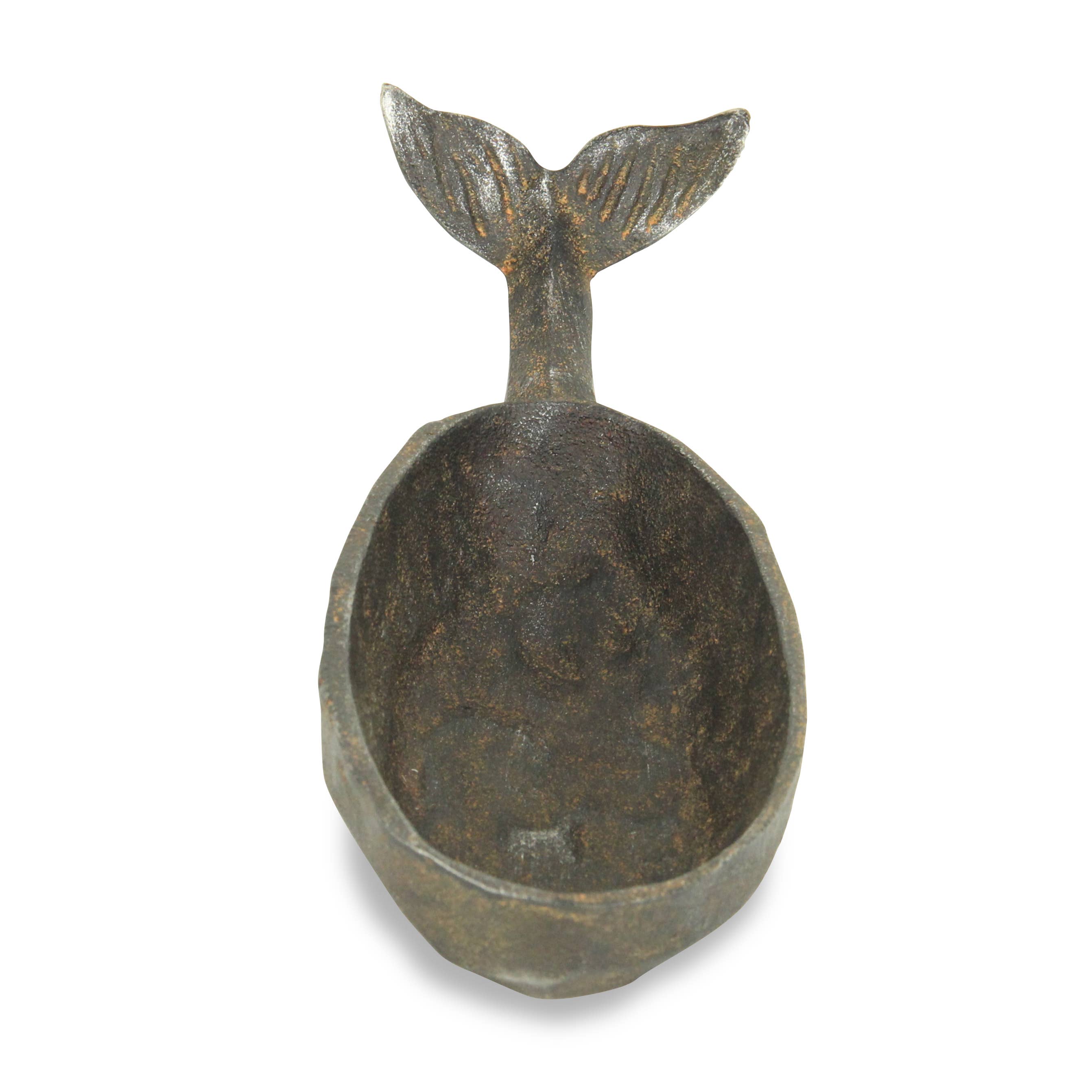 Cheungs Home Decor - Venta al por mayor Bandejas/platos/boles decorativos - Plato Elias de hierro fundido con acabado natural para decoración de ballenas3