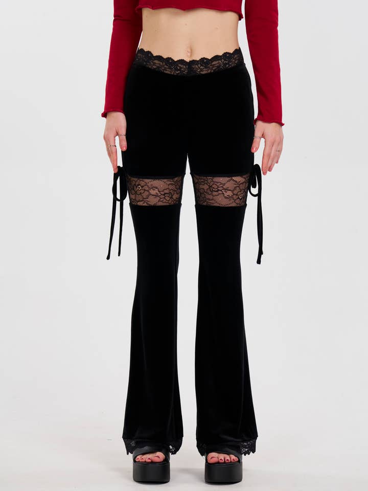 Pretty Damage - Wholesale Pants - Women's - Pretty Monster Velvet Pants