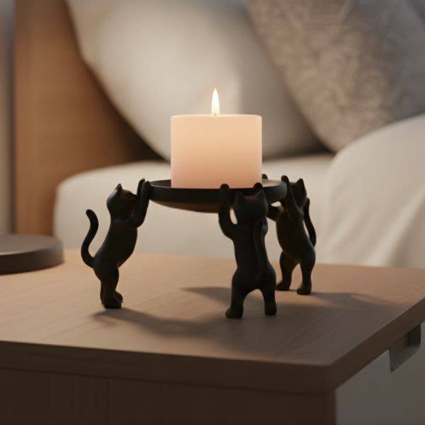 Original Source - Wholesale Candle Holder - 3 Cat Candle Holder1