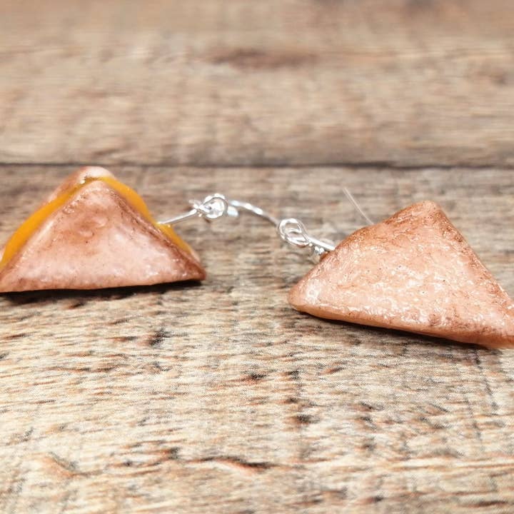 Grilled Cheese Earrings for wholesale by Bratty Bat
