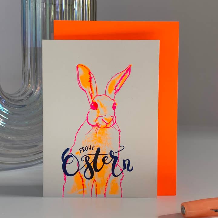 Frohe Ostern orange for wholesale by Pink Stories