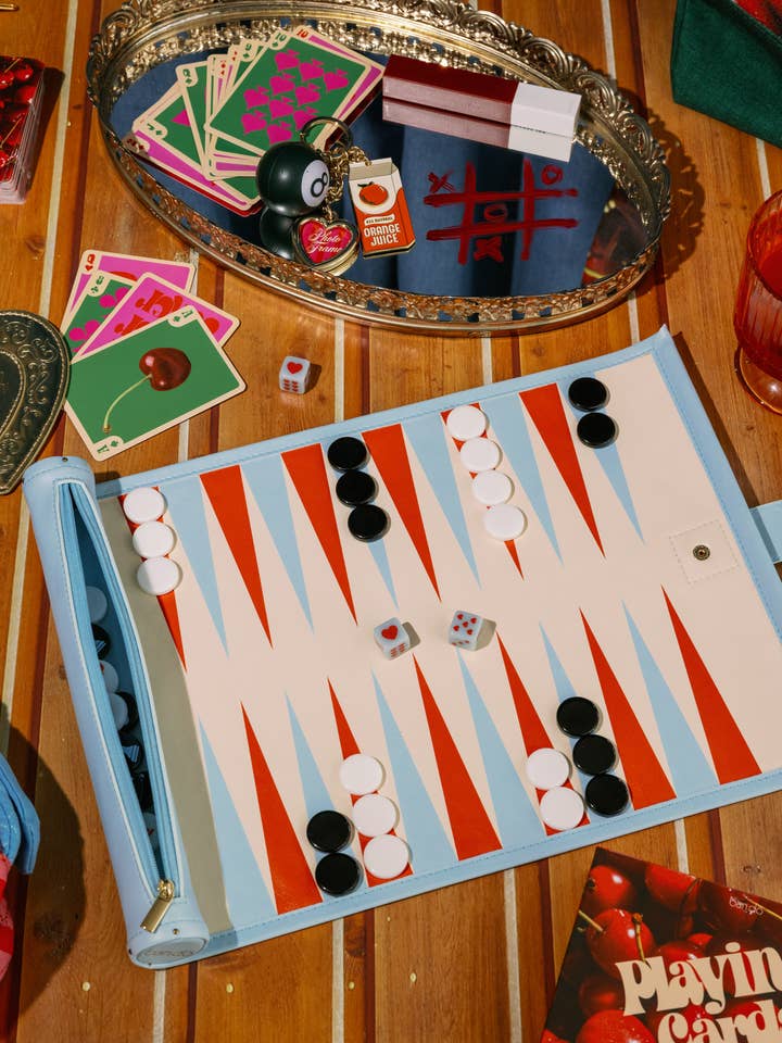 Roll Up 3-in-1 Game, Checkered Hearts for wholesale by Ban.do