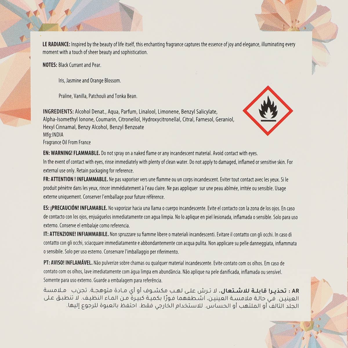 MYS Wholesale Inc - Wholesale Perfume/Eau de Toilette - Lea Radiance Perfume for Women EDP 100ml6