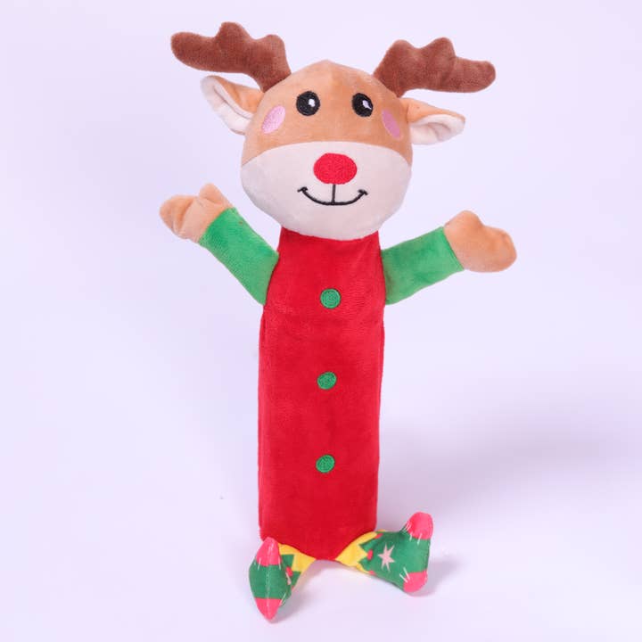 Jouet de Noël pour chien Reindeer Bottle Cruncher pour la vente par PetLondon