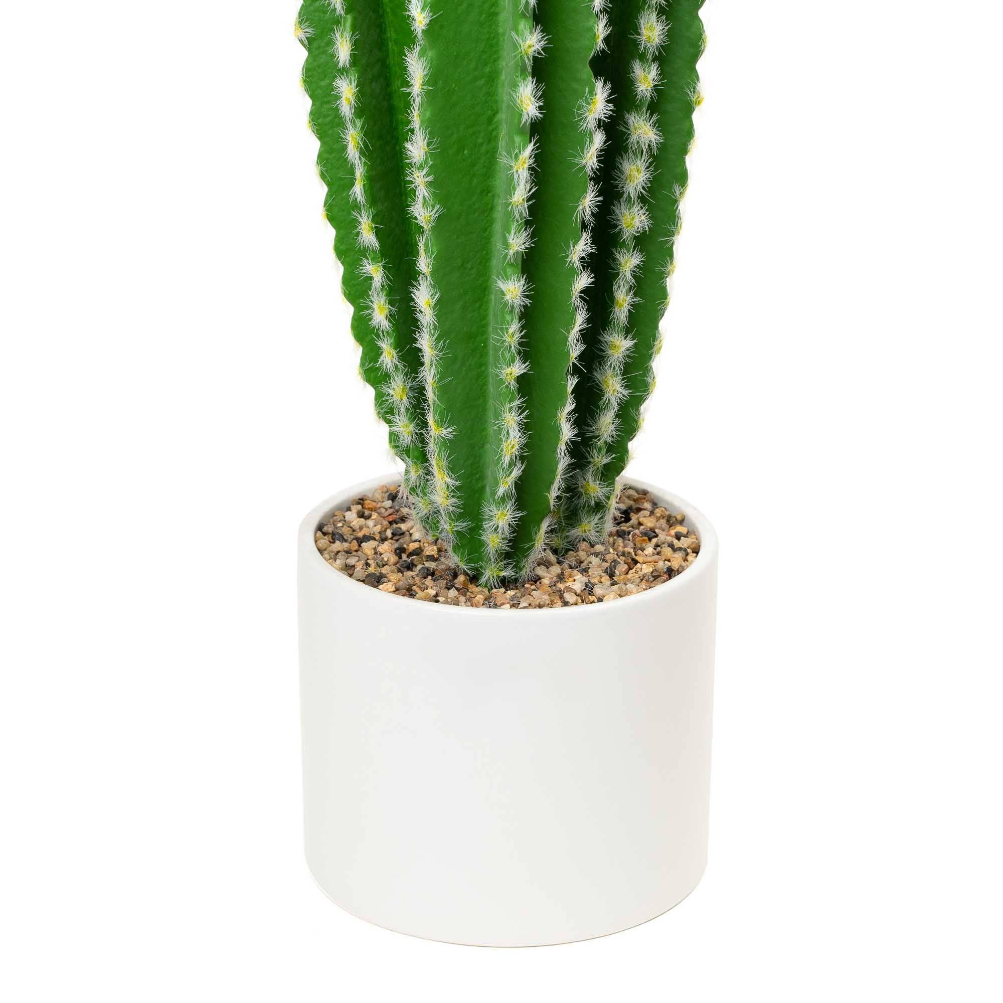 Portofino International Trading, USA - Wholesale Artificial Plant - Faux Euphorbia Cactus with Ceramic Pot 34"4