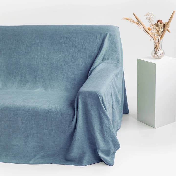 MagicLinen (We handle U.S. import procedures for you) - Wholesale Chair/Sofa Slipcover - Linen couch cover in various collors2