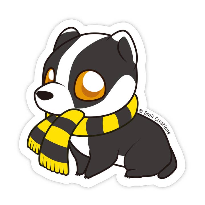 Badger Vinyl Sticker for wholesale by Emii Creations