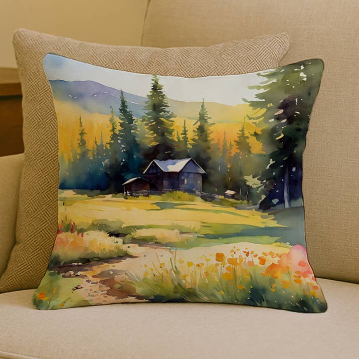 Montana Bitterroot in Aquarel Kussen 18x18 DAC1680 voor wholesale door Caroline's Treasures