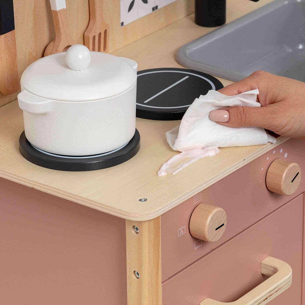 OmaOmaOma! Montessori Educational Wooden Toys for Kids - Wholesale Toy Set - Kids - Wooden Play Kitchen Set - Montessori Pretend Cooking 22pc Ages 3+8